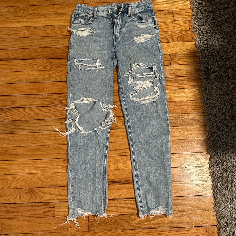 American Eagle Distressed Blue Jeans for Women